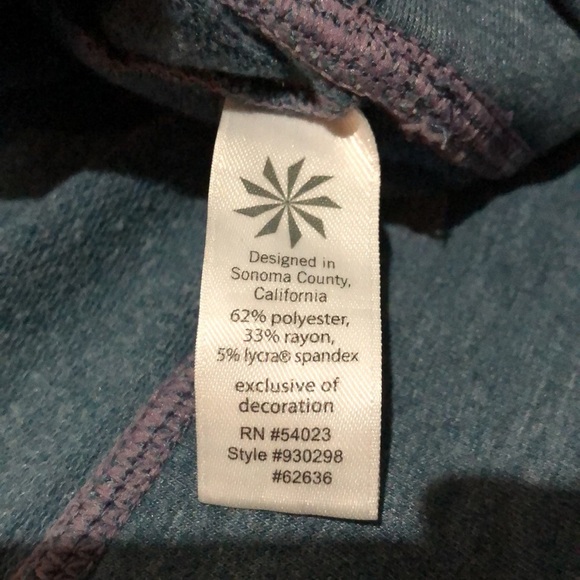 [ATHLETA] Funnel Cowl Neck Blue Pullover Sweater Sweatshirt - Picture 6 of 10